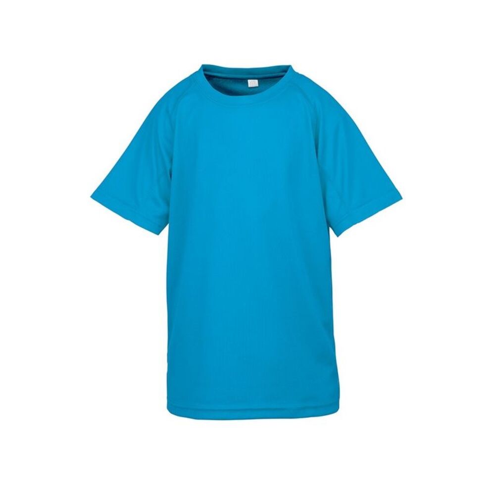 Spiro Chidlrens/Kids Impact Performance Aircool T-Shirt / Ocean Blue